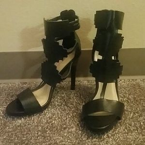 Black Leather Heels
